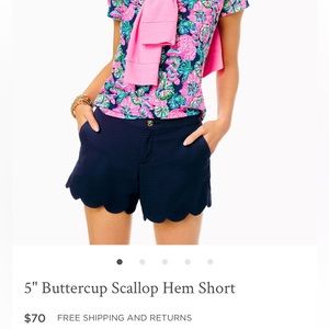Lilly Pulitzer 5" Buttercup Scallop Hem Short